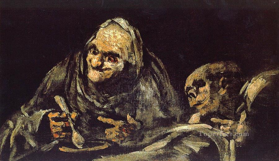 Old eating soup Francisco de Goya Oil Paintings